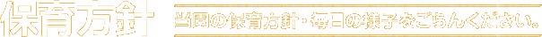 当園の保育方針・毎日の様子をごらんください。